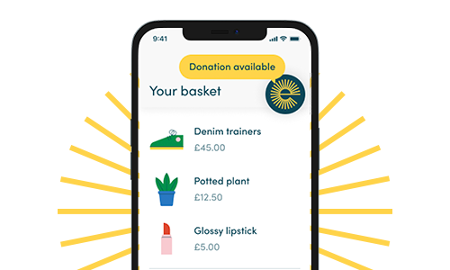 Enable the Donation Reminder and we'll find donations as you shop.